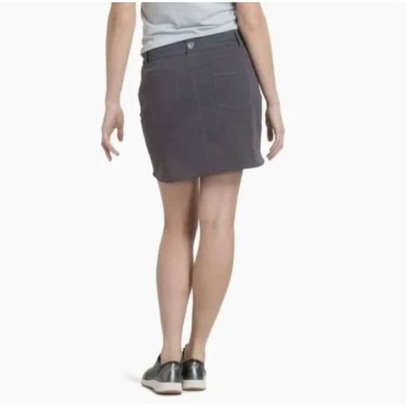 Kuhl Zipper Pocket Drawstring Active Strattus Skort Short Skirt Dark Gray Sz 18W - Picture 3 of 16